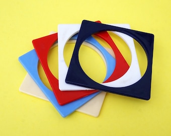 SALE 1960s Geometric Bangles (Set of 5)