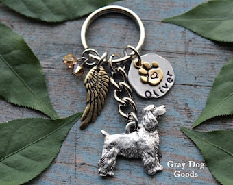 Cocker Spaniel Memorial Key Chain, Pet Memorial Key Chain, Cocker Spaniel Key Chain, Cocker Sympathy Gift, Read Full Listing Details
