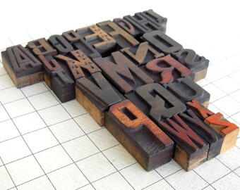 A to Z - Vintage Letterpress Wood Type Collection -VG109