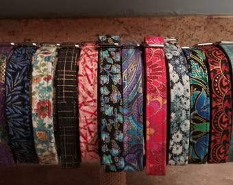 Cat Collar, Breakaway Cat Collar, Designer Fabric, Metallic Accents, Girl Cat Collars, Boy Cat Collars, Gold Accents