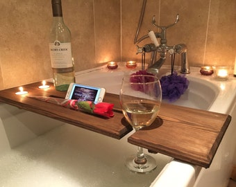 Relaxation Wooden Bath Board, Bath Caddy, Bath Rack, gift wrapped.