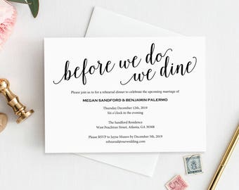 Rehearsal Dinner Invitation, Rehearsal Dinner Invitation Printable, Rehearsal Invitation, Wedding Rehearsal, PDF Instant Download, MM01-1