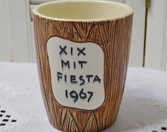 Vintage MIT Ceramic Mug XIX MIT Fiesta 1967 College University Memorabilia Mexico Retro Bar Decor PanchosPorch