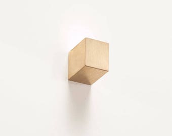 Parallax Square Brass Wall Hook