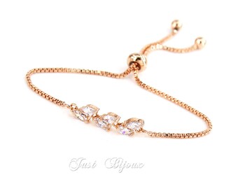 Wedding Bracelet Bridesmaid Bracelet Platinum plated Zirconia Bracelet Zirconia Bracelet Wedding Jewelry Bridal Bracelet Bridal Jewelry Ava