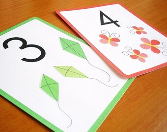 Printable number flashcards - downloadable PDF