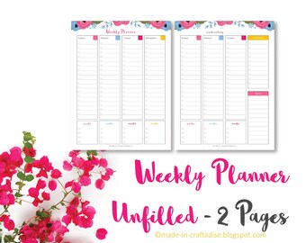 2 page daily planner template
