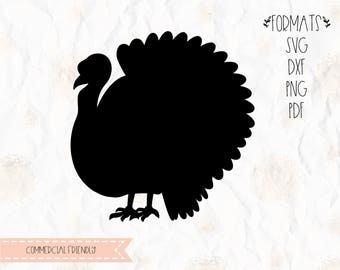 Turkey bird silhouette, thanksgiving, SVG, PNG, DXF, Pdf, cricut, silhouette studio, cut file, vinyl decal, t shirt design, stencil template