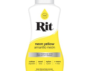 Liquid Rit Dye 8oz - Neon Yellow All Purpose