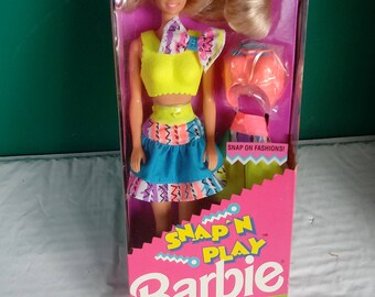 Mattel Snap and Play Barbie Doll 1991