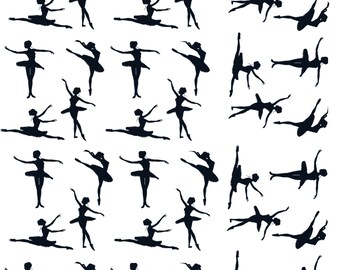 Tiny Dance - Ceramic Waterslide Decal - Enamel Decal - Fusible Decal - 56213S