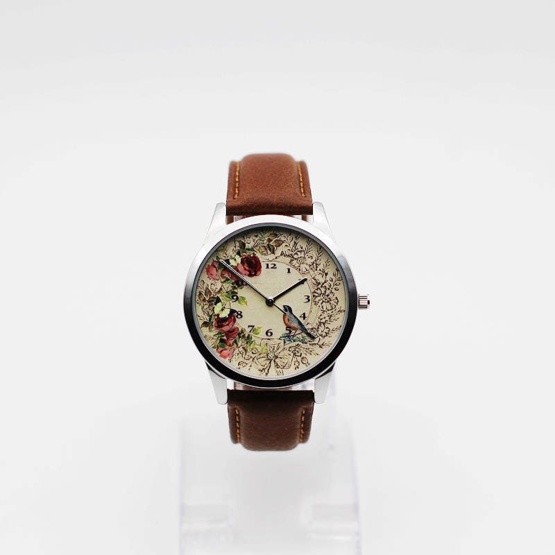 Birds and floralVintage Bird watchwrist watch women Watch