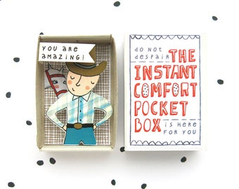 Cowboy - The Instant Comfort Pocket Box - je bent geweldig! -bericht in een doos - cheer doos - waardering cadeau
