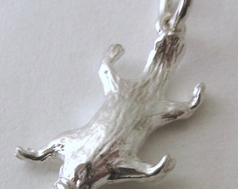Genuine SOLID 925 STERLING SILVER 3D Platypus Animal charm/pendant
