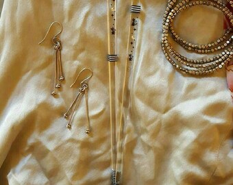 Night and Cat Stripes Hair Sticks