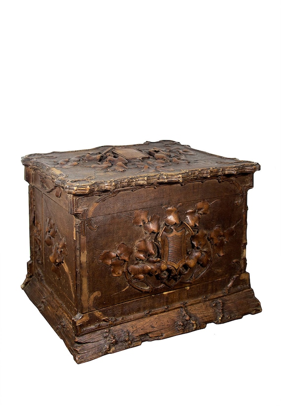 Antique Tantalus Box Liquor Box Bar Cabinet Carved Wood Like this item? - Antique Tantalus Box Liquor Box Bar Cabinet Carved Wood