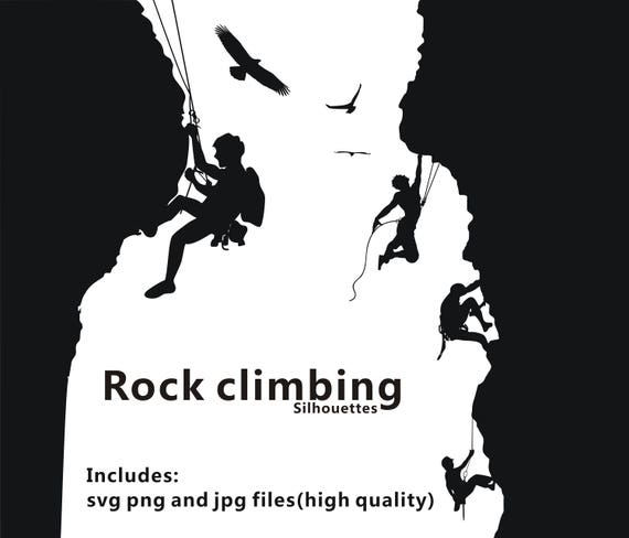 Download Rock Climbing Silhouette Clipart, Mountain Climbing ...