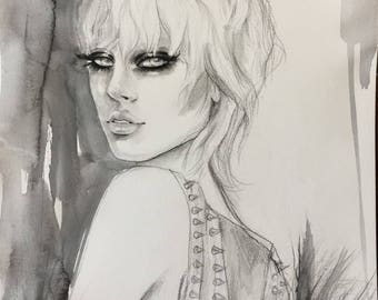 YSL inspired Original Fashion Illustration