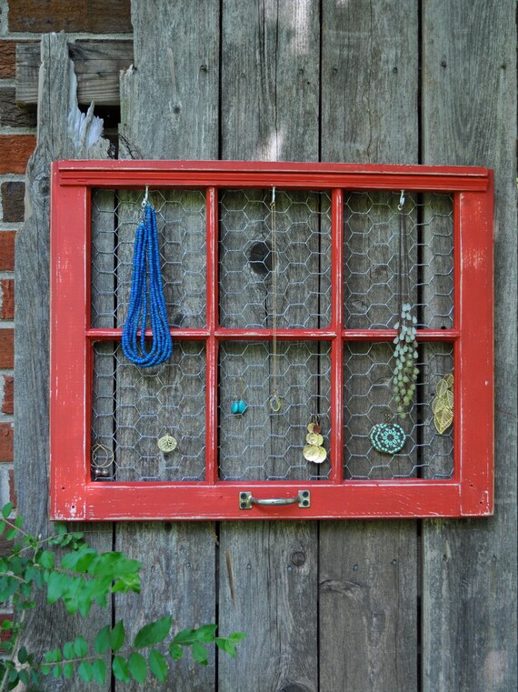 Items similar to custom old window jewelry holder or