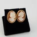 ON SALE this week Gold cameo earrings screw back BDA earrings Budlong, Docherty, & Armstrong 10k gold earrings for her Pr3373