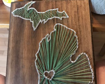 State Of Michigan string art