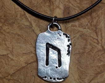 Uruz Strength Norse Rune Charm Men's Viking Rune Necklace