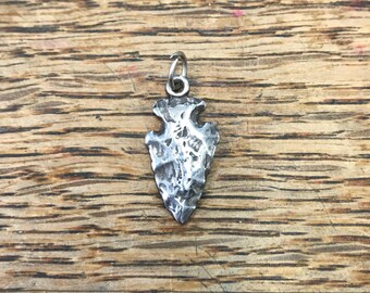 Native American Arrowhead Sterling Silver Charm