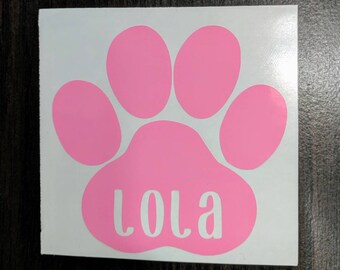 Personalized Paw Print Decal