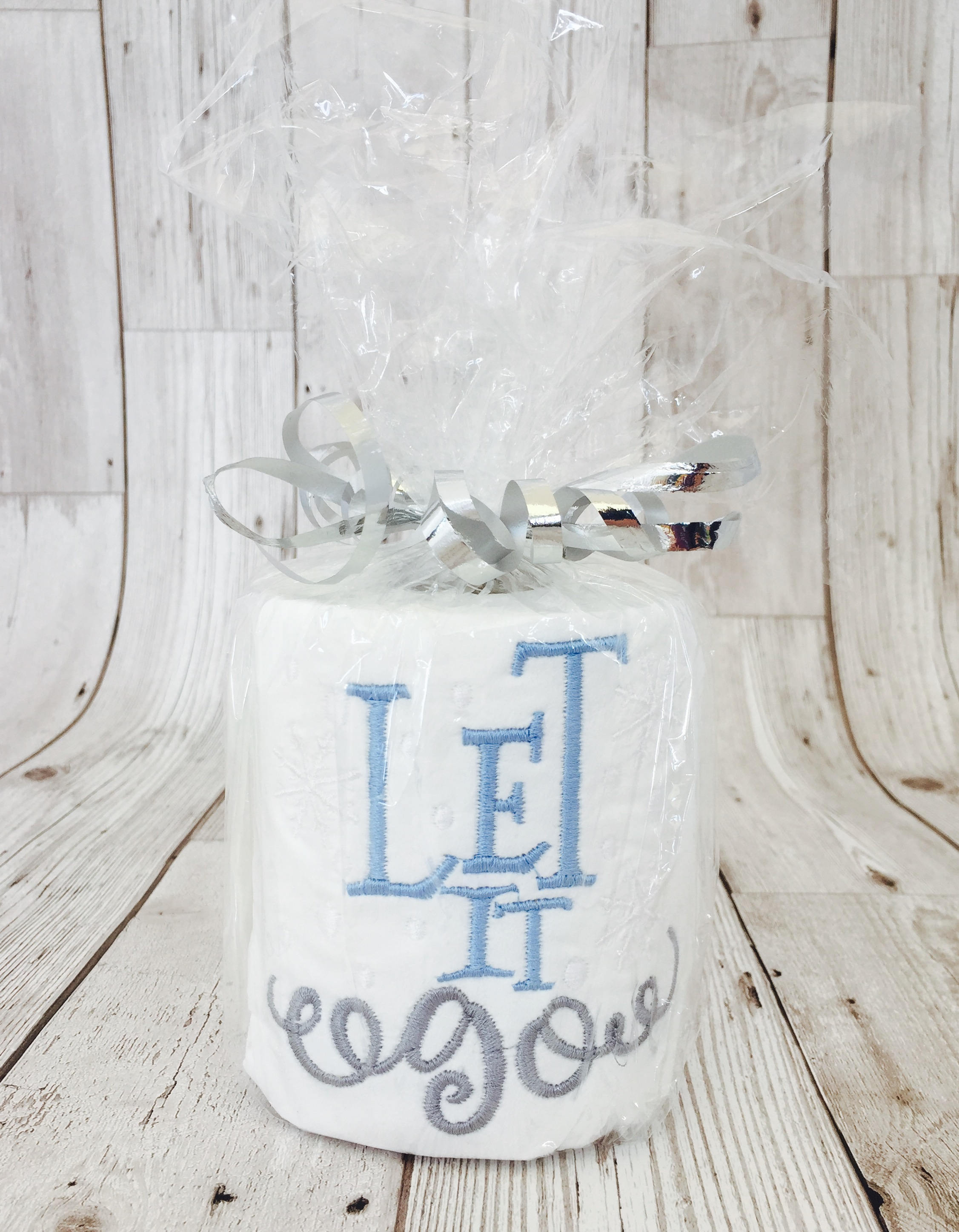 Novelty Toilet Roll Gift Let it Go Embroidered Toilet Paper