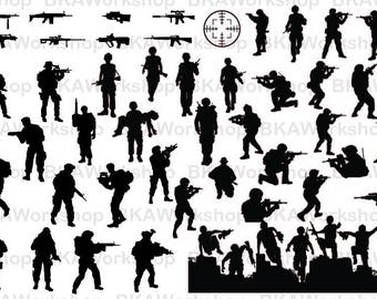 Solider svg -Solider silhouette - Solider vector - Solider digital clipart for Design or more, files download svg, png