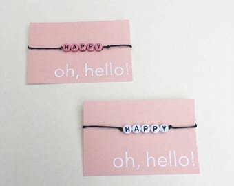 Happy Bracelet // Happy Armband