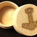 Engraved small round box, 'Thor's Hammer'