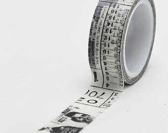 Black and White Type Washi Tape - King Elvis is alive - deco tape - Love My Tapes - LMT 561