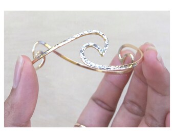 TRIPLE Wave Bangle - Wave Bangle - Wave Bracelet - Gold Wave Bracelet - Silver Wave Bracelet - Gold Wave Bangle - Silver Wave Bangle