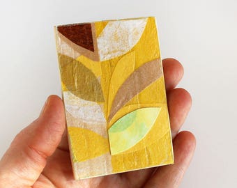 Original Artwork for the Modern Miniature Home - Bold Gold + Yellow Leaves