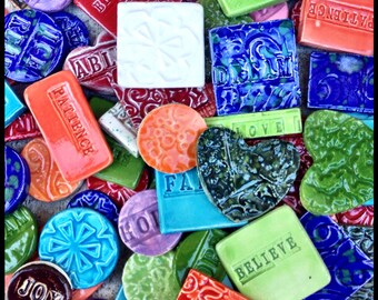Mosaic Tiles - 25 Mixed Bag Ceramic Tiles