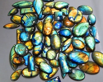 Natural Multifire LABRADORITE wholesale CABOCHON lot gemstone 500 carats top quality AA+ Labradorite Gemstone, Labradorite Cabochon lot