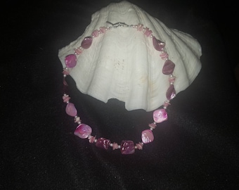 Pink Blister pearl necklace