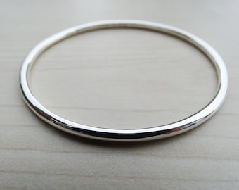 Solid Silver Bangle, Sterling Silver