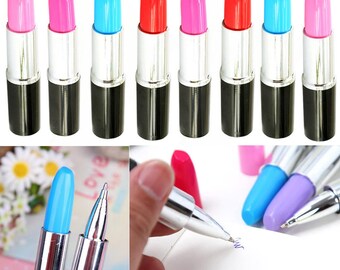 Lipsick Pens, Novelty Lipstick Pens, Makeup Pens, Novelty Pens, Office Supplies, Ballpoint Pens, Funny Pens, Womans Pens, Cute Lipstick Pens