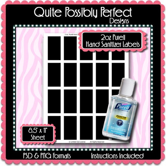 Purell Hand Sanitizer Label Template