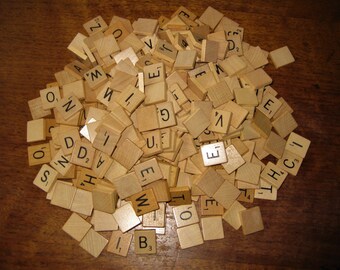300 Wood Scrabble Tiles