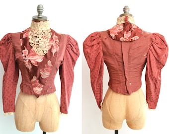 Reproduction Victorian Bodice / Victorian Blouse / Steampunk Bodice / Downton Abbey / Victorian Costume / Steampunk Clothing