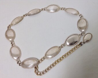 Calvin Klein,belt, Silver Tone ,Chain Belt, Boho