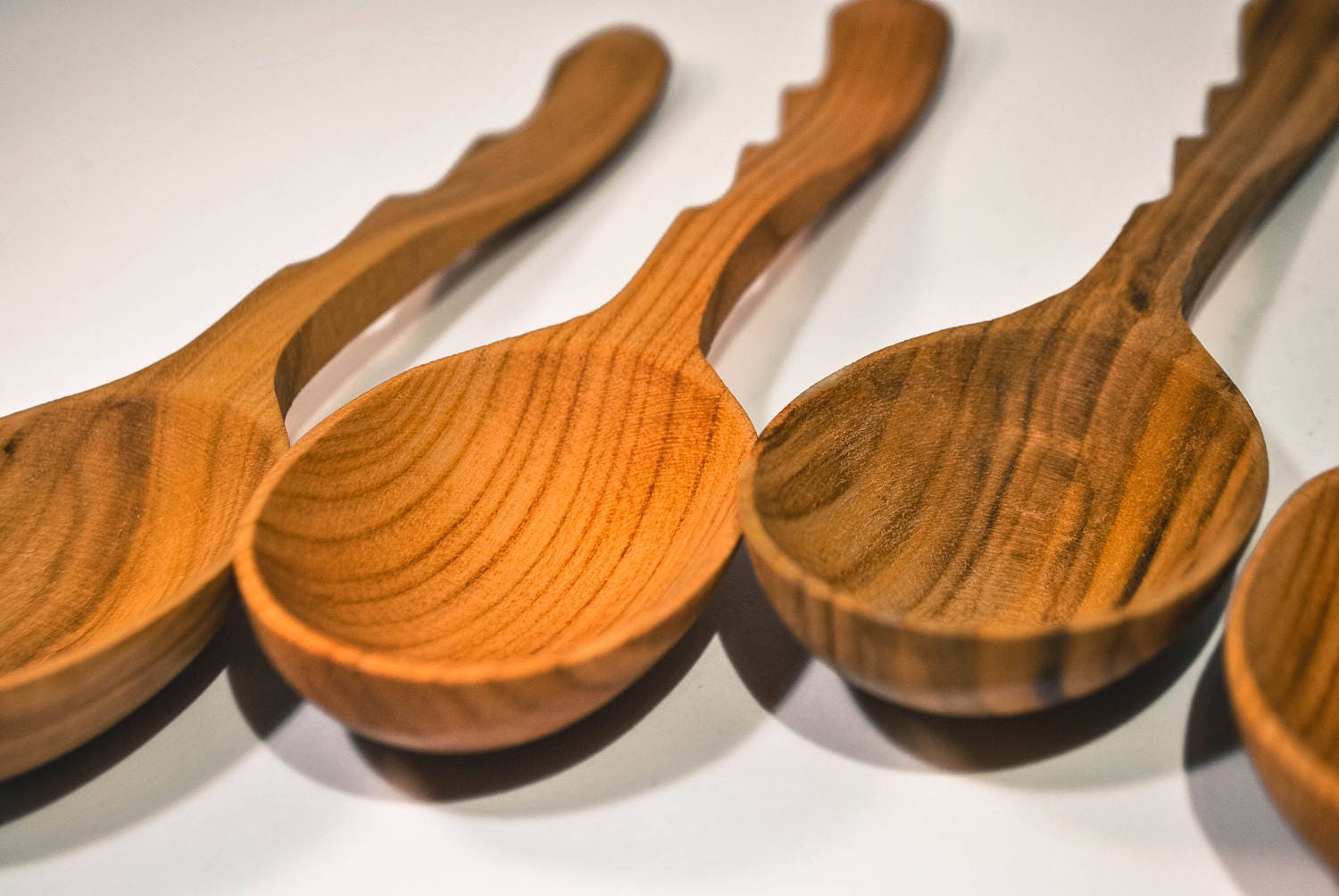 Cherry Tree Wooden Spoon Hand Carved Cooking Zoom