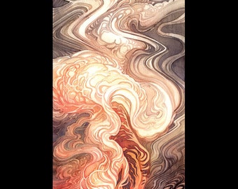 Pokemon Arcanine Growlithe Volcano Caldera Spirit 8x24 Poster