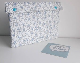 Diaper clutch, pouch layers - blue