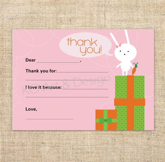 Cute Printable Thank You Note Card - Il 570xN.530434708 P7rn 