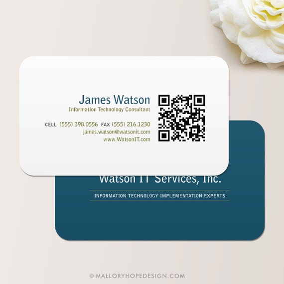 QR Code Consultant Business Card / Calling Card / Mommy Card