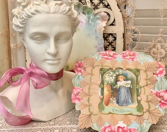 Beautiful Edwardian Era Large Easel Back Valentine